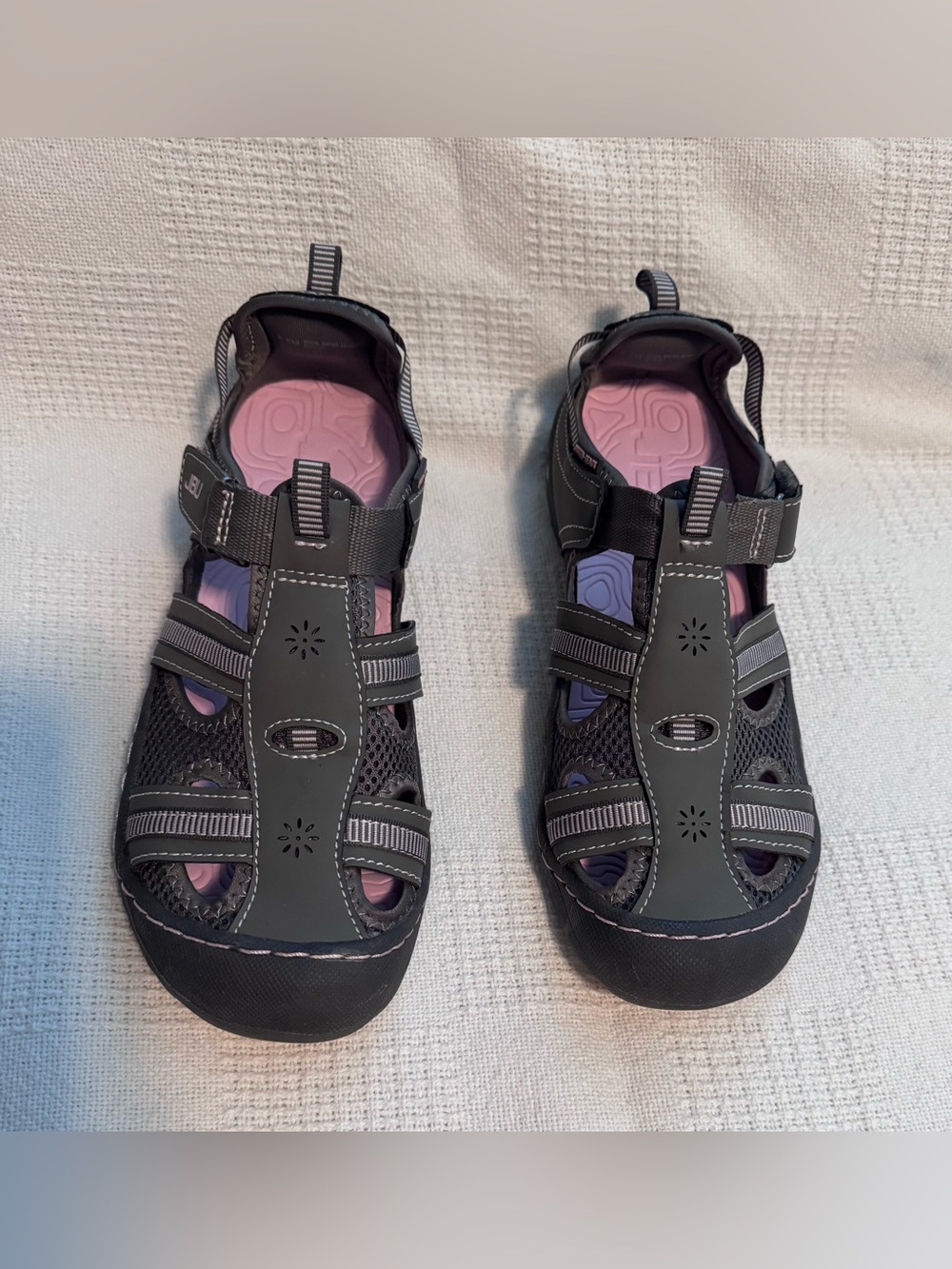 JBU Women's Outdoor Sport Sandals in Black and Purple